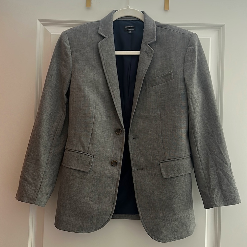 Boys Light Grey Blazer - Jcrew - size 14